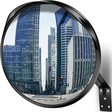 Miroir Convexe De Sécurité 80x60cm - Rétroviseur De Rue Ou Garage - Cadre Réfléchissant - Fabriqué En UE