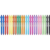 Amazon Basics - Penna a sfera a scatto - Confezione da 24, Assorted