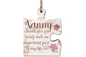 THE PLUM PENGUIN Nanny Gift Thank You Important Piece of my Life Jigsaw Puzzle Shaped Decorative Hanging Plaque Sign Mother's Day Present