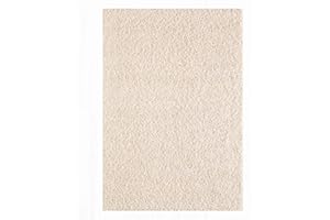 RUGS 4 SALE Rugs4Sale 5cm Thick Pile Shaggy Modern Area Rugs Living Room Home Decor Rug | Ideal For Bedroom, Hall, Kids Baby Room, Indoor & Outdoor Rugs Hallway Runners Carpet Mat(Cream 40x60cm)