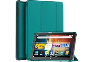 Fire HD 8 Tablet Case (12th/10th Gen, 2024/2022/2020), Not Fit Samsung TCL, TrendGate Slim Light Smart Trifold Stand PU Lether Cover with Auto Wake/Sleep for Fire HD 8/Plus/Kids/Pro Tablet - Emerald