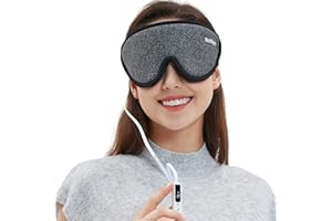 WellSync Heated Eye Mask for Dry Eyes - Warm Compress for Chalazion Blepharitis Stye w Smart Temperature & Timer Control - 3D Eye Mask for Sleeping, Relief Eye Strain, Migraine, Puffy