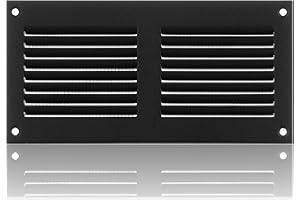 ABOUT VENT 200x100mm Anthrazit Lüftungsgitter mit Insektenschutz - Metall Abluftgitter - Abluft Zuluft Gitter