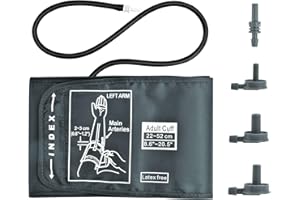 WLECRTL Extra Large Blood Pressure Cuff, Replacement Extra Large Cuff Applicable for 22-52CM Big Arm, Machine Not Included (Cuff with 4Pcs Extra Joints)