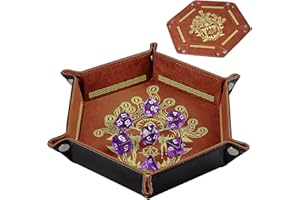CZYY D&D - Bandeja para dados (poliuretano, con forma de dados, diseño hexagonal)