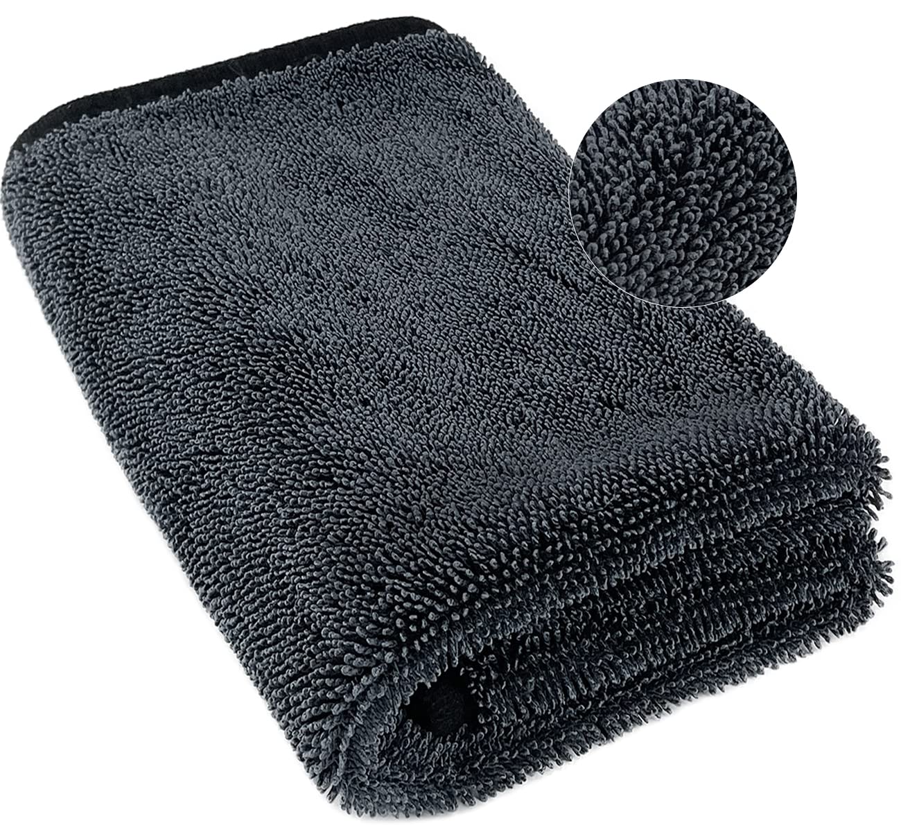 Airlab 90 x 60 cm XXL microvezeldoek voor auto, professioneel, efficiënt, handdoek voor detailing auto, motorfiets, theedoek, 600 g/m², krasbestendig, polijsten super absorberend, drogen, grijs