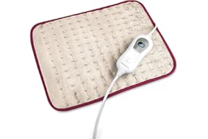 medisana HP 405 pad riscaldante, super soffice, pad riscaldante con 3 livelli di temperatura, protezione dal surriscaldamento, spegnimento automatico, lavabile, per schiena, collo e spalle