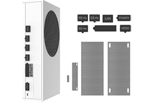 ECHZOVE Staubschutzstecker kompatibel mit Xbox Serie S, Staubfilter-Kit kompatibel mit Xbox Serie S, inklusive 7 Silikon Serie S Staubschutz und 4 PVC Serie S Mesh Filterabdeckungen