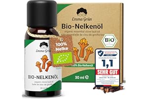 ‎EMMA GRÜN Emma Grün® Bio Nelkenöl [100% Naturrein] - Echtes Nelkenöl Bio 30ml - Ätherische Öle Naturrein - Aromatisches Gewürznelkenöl in LEBENSMITTELQUALITÄT - Clove Oil Essential Oils aus Madagascar