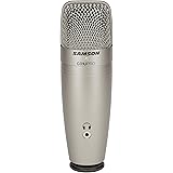 Samson C01U Pro - USB Studio Condenser Microphone with a Headphone Output for Zero-Latency Monitoring - Silver