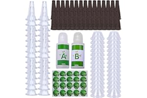 MEYAGOT Éponges De Culture,95 Pièces Bouchons De Démarrage De Graines,Kit De Gousses De Graines,Eponges Culture Hydroponique pour Système De Hydroponique Jardin,Hydroponique