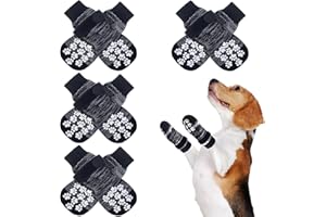 Dolahovy 8PCS Scarpe per Cani,Scarpe Cane antiscivolo Scarpe Protezioni per cani Protezione per Zampe di Cane Regolabili Protezione Zampe Cani Protezione Le Zampe per Cani esterno Protezione per Zampe