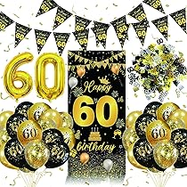 60e verjaardag tafeldecoratie zwart goud, 9 stuks honingraat decoratie 60e verjaardag tafeldecoratie zwart goud, 9 stuks honingraat decoratie