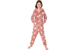 NORMANN-WÄSCHEFABRIK Mädchen Jumpsuit Overall Schlafanzug Pyjama Langarm - Sternenmotiv - 291 467 97 961