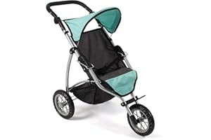 Bayer Chic 2000 Poussette de poupée Leon, Jogging pour Enfants de 4 à 8 Ans, mélange Gris foncé, Menthe