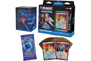Deck Commander Magic: The Gathering Doctor Who - Puissance paradoxale (un deck de 100 cartes, un booster collector échantillon de 2 cartes + accessoires) (Version Française)