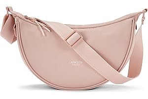 LARKSON Półksiężyc torba damska - Solveig mała - torba na ramię damska torba na ramię w kształcie półksiężyca - damska torba na pierogi z regulowanym paskiem