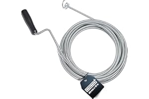 HELPMATE – Rohrreinigungsspirale Ø 9 mm – 10 m – Flexibler Federstahl für langlebige Nutzung – Umweltfreundliche Reinigung ohne Chemikalien – Für Waschbecken, Dusche, Badewanne, Spülbecken