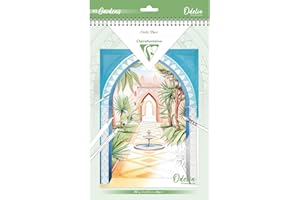 Clairefontaine 95743C Bloc de Coloriage Pour Adulte Créativité Détente Zen Décors de Jardins - Multitechniques Crayons, Feutres, Aquarelle, Peinture 20 Feuilles Format A4 250G - ODELIA Les Jardins