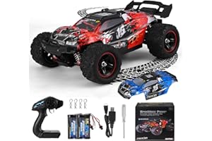 Lischwert 1:18 Auto RC senza spazzole, Auto telecomandata ad alta velocità 60+ KM/H, 4X4 Tutti i terreni Impermeabile Fuoristrada Hobby Grade Fast Racing Buggy Giocattolo Regalo (Doppio corpo)