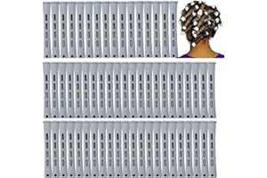 RJMBMUP Perm Rods,60 pcs Hair Rollers for Natural Hair Long Short Hair Styling Tool Hair Curlers Small Size 0.59 inch Grey Color
