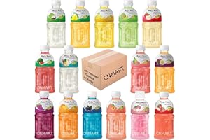 MOGU MOGU Assorted Fruit Juice with Nata De Coco 320mL (24 Bottles) Mixed Minimum 10 Different Flavours Selected by CNMART