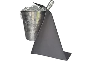 BOTTLECLOTHS - Original Collection, Flaschentuch für Eiskübel, Baumwolle, 42 cm, Eckloch, genähter Kreis (Platin, 1 Stück)