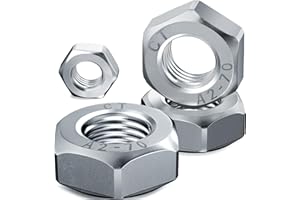 60PCS Hex Nuts M6, HOLMOL 304 Stainless Steel Nuts, DIN 934 Hexagon Nut, 6mm Hex Full Nut, M6 Stainless Steel Nuts, Hexagonal Nuts for Lock Washers, Bolts and Screws