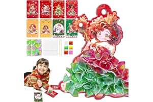 P PANACARE PANACARE Poke Art Giocattoli Fai Da Te Natalizi Lavoretti Creativi Per Bambini Giocattoli Poke Painting Educativi Kit Di Artigianato Per Bambini Ragazze Regalo Natale 24 Sets