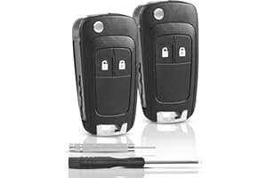 A ABLUMEN 2pcs Ersatz Auto Schlüsselgehäuse für Opel/Vauxhall Insignia Astra Meriva Zafira Corsa Mokka Karl Cascada Adam, 2-Tasten Ersatz Autoschlüssel Funkschlüssel Gehäuse Klappschlüssel Ersatzschlüsse