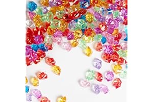 XIANGLONGY 100 Colores Diamantes de Cristal Piedras Decorativas, Piedras Preciosas Niños, Piedras Colores Niños, Gemas de Plástico para Decorar Bodas, Mesas. (21mm)