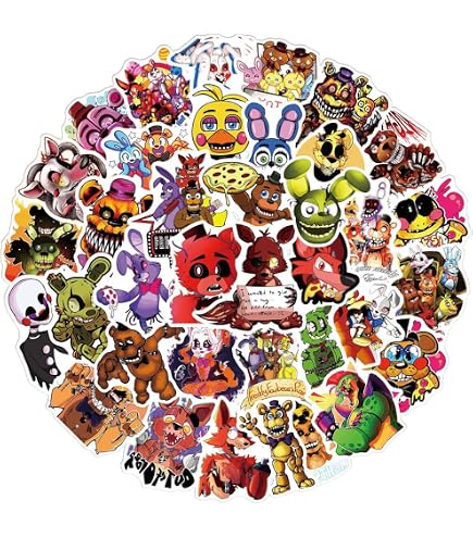 100 Autocollants Five Nights At Freddy's - Vinyle Imperméable Pour Déco PC, Voiture, Skate