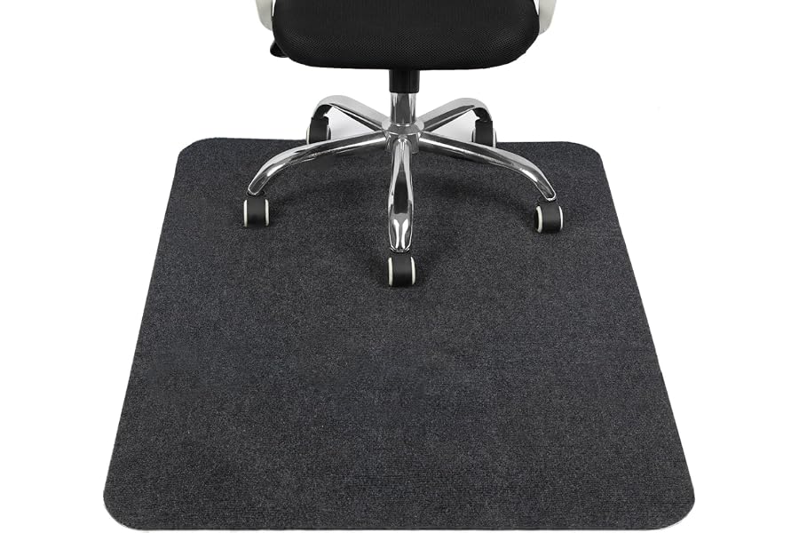 COSYLAND Protector de Suelo para Silla, 120 x 90 cm, Gris, Suelo Duro | Para silla de oficina y gaming, alfombrilla prot