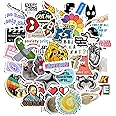 50pcs Aesthetic Sticker pack Perfect for wall art craft Laptop Computer Car Water Bottle Travel Case Guitar Luggage Motorbikes(Hd Colors,Water/Splash resistant, Non Residue Removal,) (50pcs Aesthetic)
