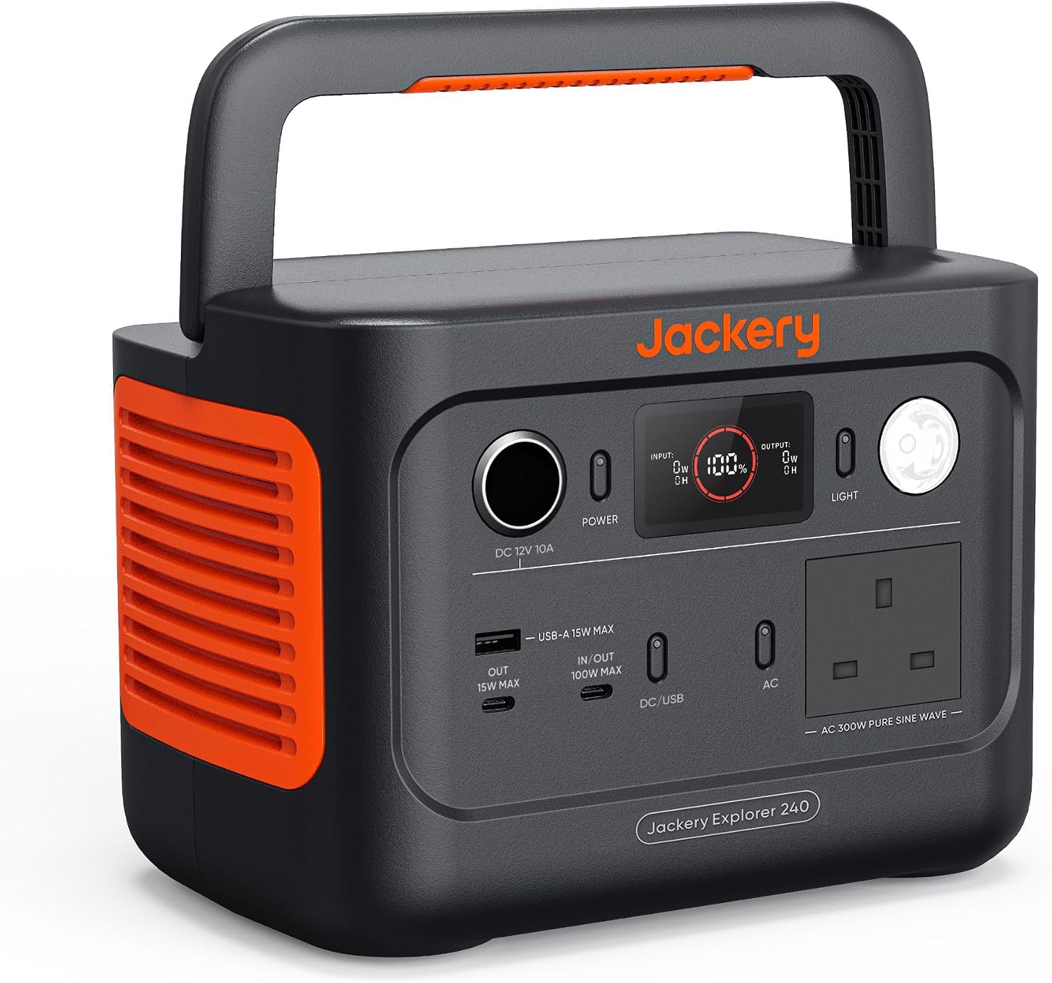 Jackery Explorer 240 v2 Portable Power Station 2024 New Version, 256Wh LiFePO4 Battery with 300W AC/100W USB-C Output, 1Hr Fast Charging, Versatile Scenarios-Outdoor/Camping/Fishing/Picnics