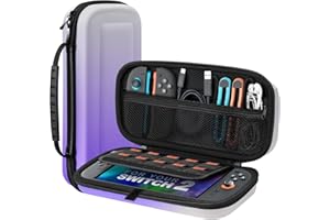 TiMOVO Carrying Case for Nintendo Switch 2 (2025), Large Capacity Protective Hard Shell Portable Travel Case Pouch for Switch 2, with 10 Game Card Slots and Pockets for Accessories,Gradient Purple