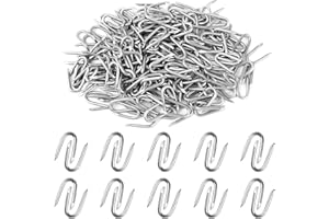 LIANGDIAN Kleine Krampen 200 Stück 24 * 2mm U Nägel Verzinkte Schlaufen Nägel Wand Krampen U Klammer Nägel für Garten Kleine U Nägel Zur Befestigung von Zaun Netz Holz maschendraht (Silber)