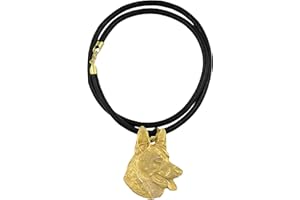 Art-Dog Exklusive Halskette mit Hund, 24 Karat Goldauflage - Handgefertigter Schmuck für Hundeliebhaber - Vergoldete Halsketten mit Hund