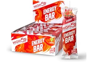 ‎HIGH5 HIGH5 Energieriegel - Hochkalorische Riegel für Laufen, Radfahren & Wandern - Vegane Haferriegel mit echten Früchten - Gesunde Snacks für Training, Wettkampf & Alltag (12x55g Soft Bar Riegel, Beere)