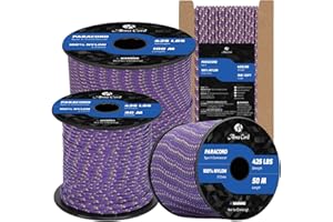 Abma Cord Paracord 3mm 50m Cuerda Paracord 100% Nylon Resistente Tipo II 3 Hebras Cuerda de Paracaídas para Exteriores - MAX. 192 kg - Napa Valley