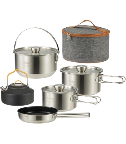 Odoland Kit De 16 Ustensiles De Cuisine De Camping, Grande Taille à