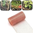 Copper Mesh Slug Repellent UK,Copper Mesh 12.7cm/5in x 6m/20 Feet Fine Wire Mesh Double Layer Knit Copper Wire Mesh,Copper Wire for Slug,Metal Copper Tape for Plants Slug Control (6m/copper mesh)