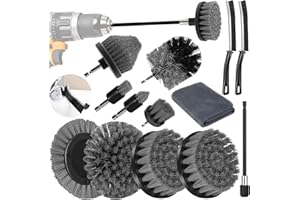 Vleuexe 13 Pieces Cepillo Taladro Limpieza Kit, Multifuncional Cepillo Limpieza Hogar Cepillo de Limpieza para Huecos para Limpiar Coche,Baño,Cocina, Azulejos,hogar y Cocina,cepillos Limpieza hogar