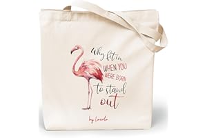 Loxato Tote Bag Femme - Sac Cabas Femme Original - Tote Bag Coton 100% Grand 35 x 42 x 8 cm - Sac Fourre Tout en Toile