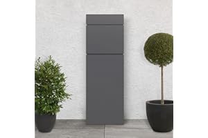 ML DESIGN MODERN LIVING ML-Design Boîte aux Lettres sur Pied, en Acier, Anthracite, 39,5x14,1x115 cm, avec 2 Clés, Boîte à Colis à Visser, Verrouillable, Volet d'Insertion, Boîte Postale, Usage Envois de Correspondance