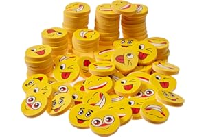 THE TWIDDLERS 100 Emoji Emoticon Gomma Cancellare Set | Mini Regalo Bomboniere Riempire La Pentolaccia | Regalino per Festa Compleanno Natale Bambino, Insegnanti Ricompensa, Halloween Giocattoli
