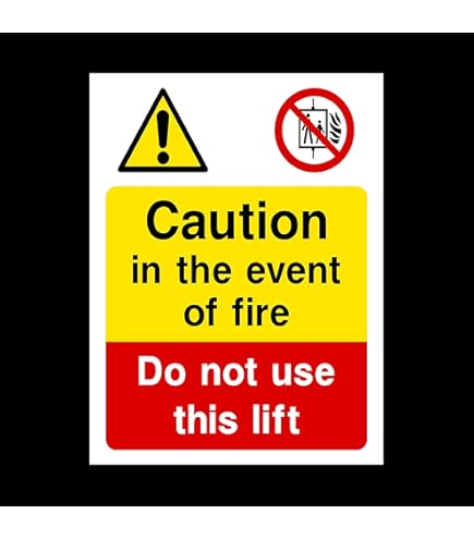 ISYFIX Fire Extinguisher Signs Stickers - 3 Pack 4x12 Inch - Premium