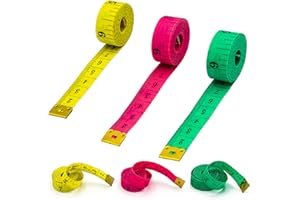 Muse Impex Pack of 3 Dual Sided Measuring Tape Measurement Tape for Body/Waist/Sewing/Cloths/Tailors Inchi Tape Durable Flexible 60 Inches/150cm