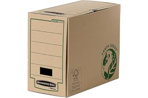 Bankers Box Earth Series - Caja de archivo definitivo, A4, lomo 150 mm, marrón, pack de 20 unidades