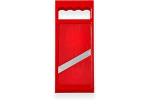 WESTOCK WE-STOCK Affetta Verdure in Solido ABS con Maniglia Ergonomica - Fette Sottili 1mm - Ideale per Verdure, Ortaggi e Frutta - Dimensioni 270x105mm (Rosso)